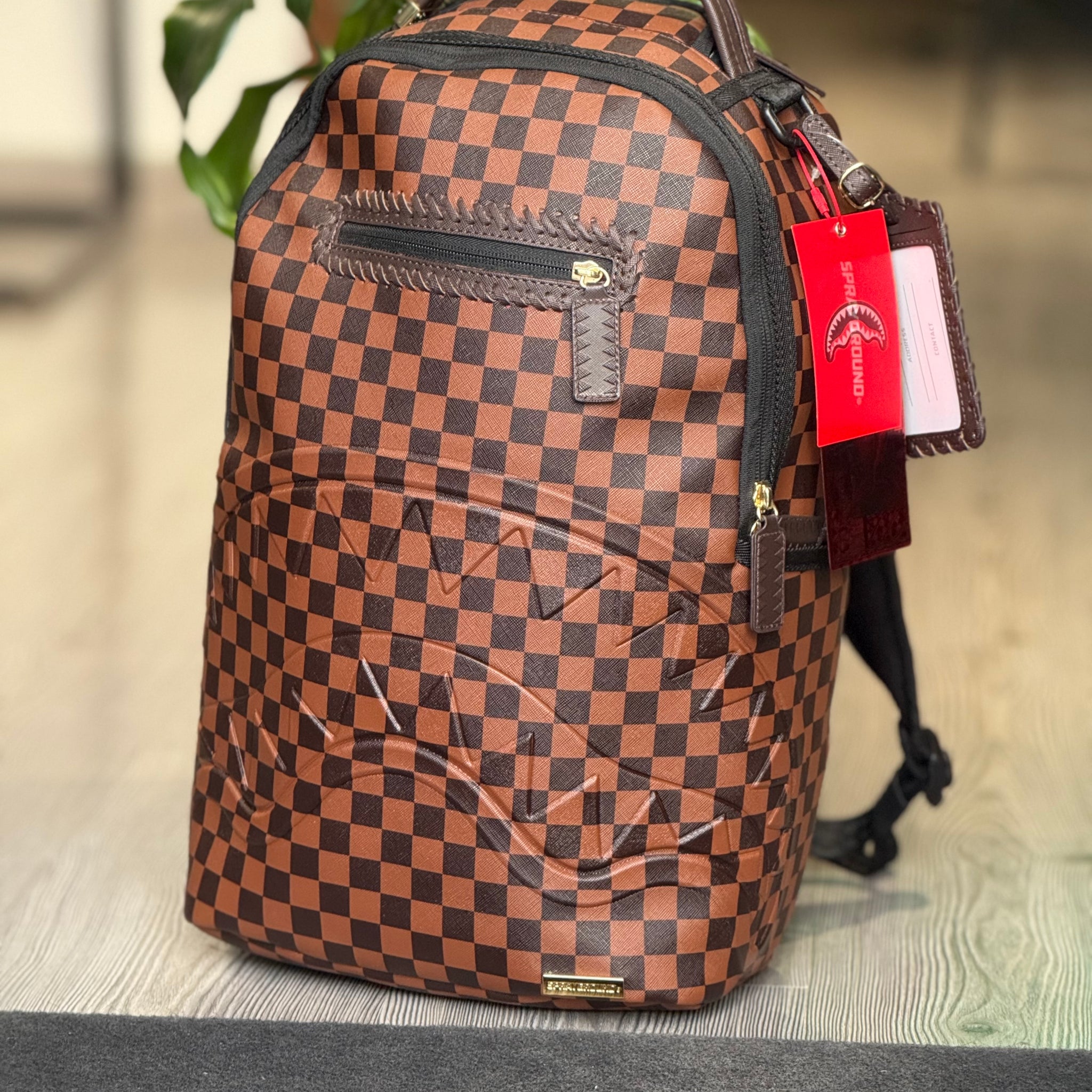 zaino sprayground core emboss check