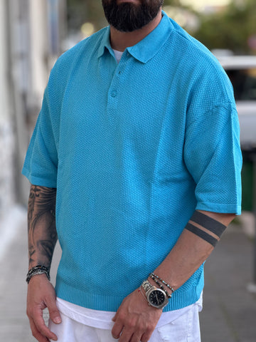 POLO OVERSIZE TURCHESE NEW JOB BRAND