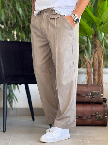 Pantalaccio  luis beige fiammato  new job brand