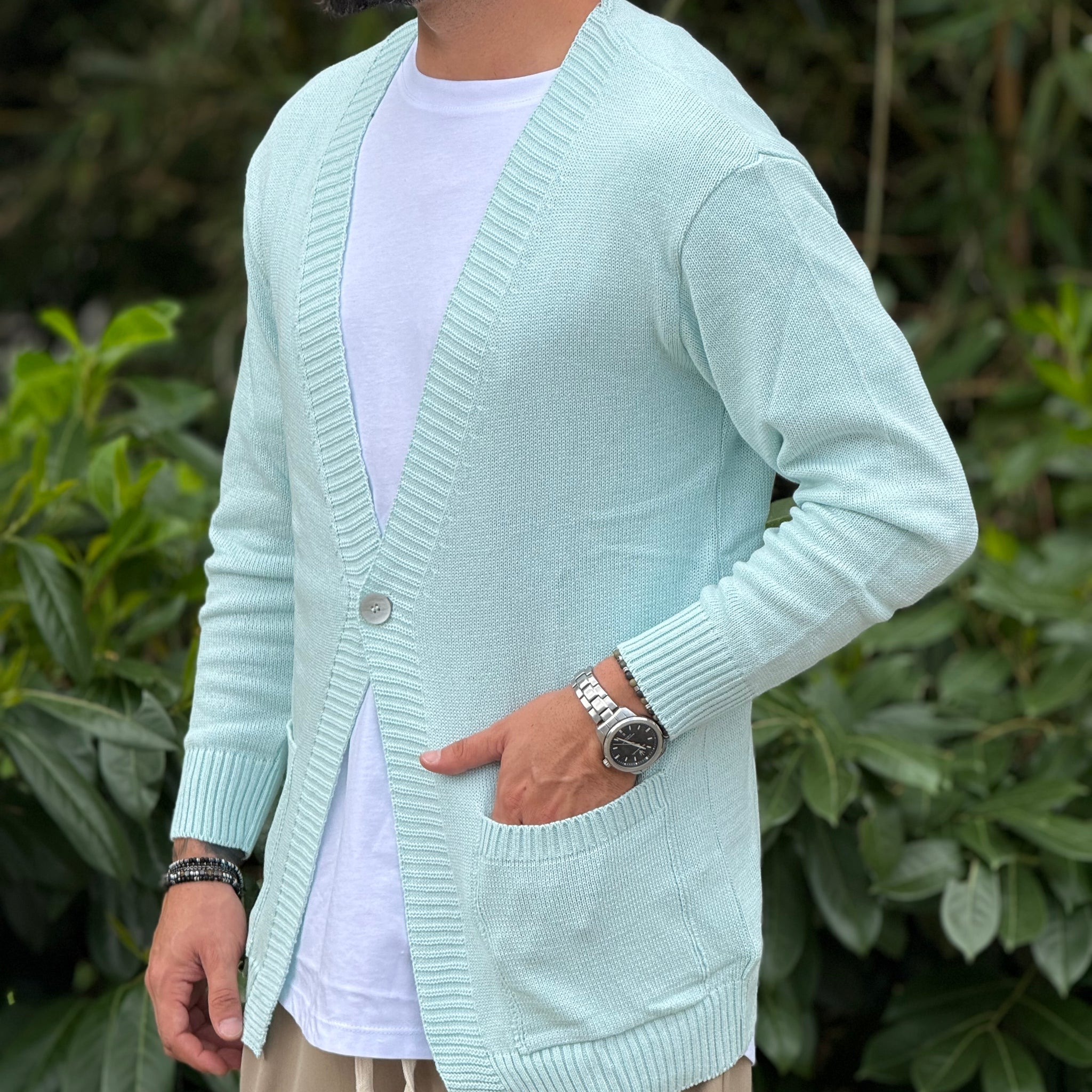 Cardigan acquamarina New Job Brand