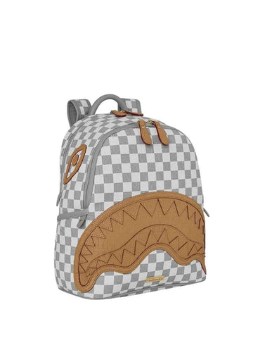 910B9396NSZ EMBOSSED CREAM CHECK SAVAGE BACKPACK