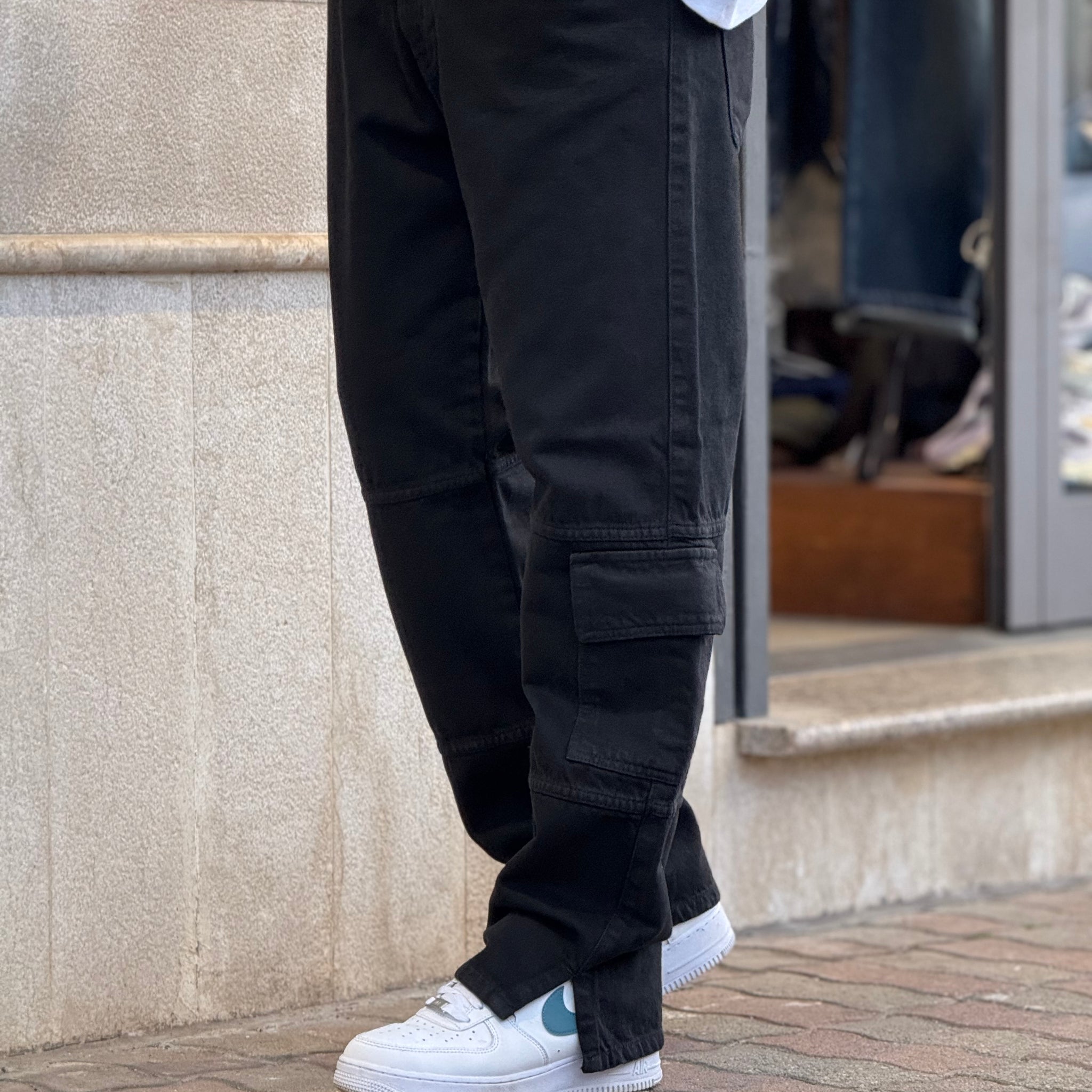 Jeans Cargo Spacchi Nero new Job Brand