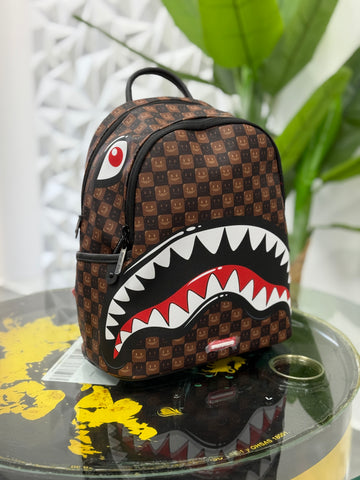 ZAINETTO 910B9305NSZ SPRAYGROUND  CREAM CHECK SAVAGE BACKPACK