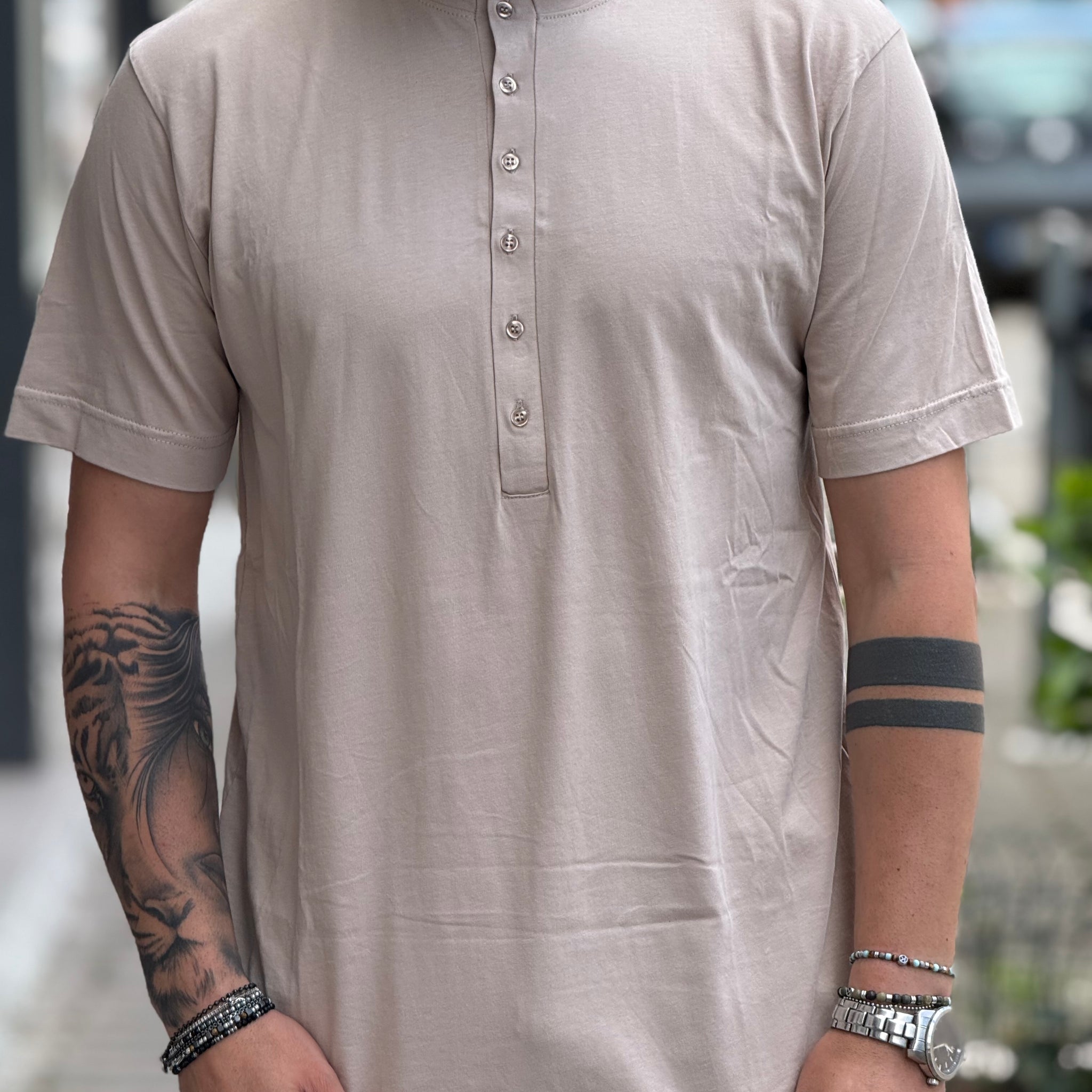 Polo Shirt Beige New Job Brand