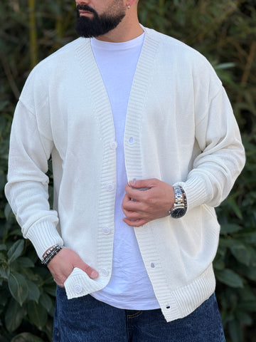 Cardigan oversize bianco New Job Brand