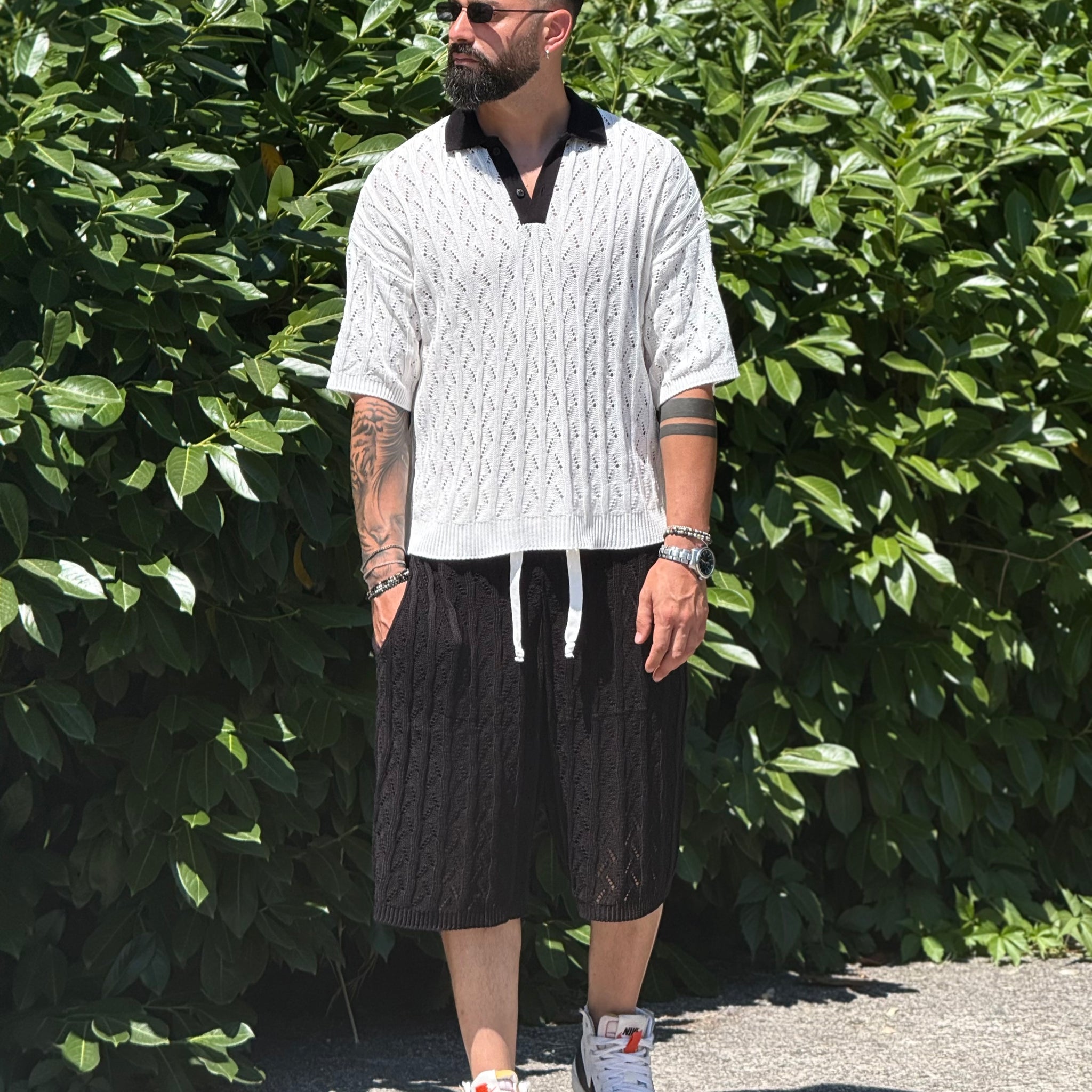 Coordinato 8031 Bianco/Nero  New Job Brand