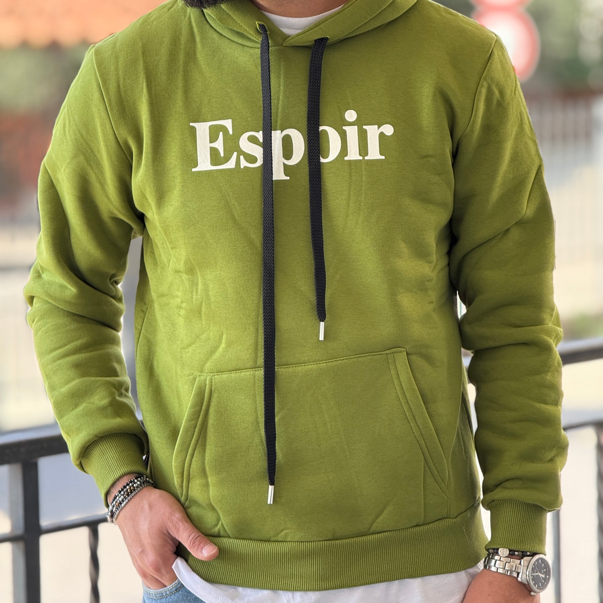 Felpa espoir cappuccio verde new job brand