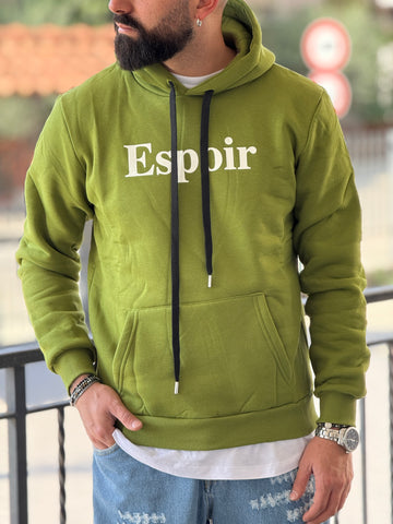 Felpa espoir cappuccio verde new job brand