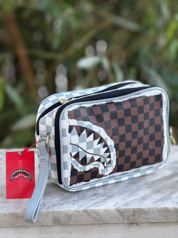 Pochette doppia sprayground Cream and  Brown Tear