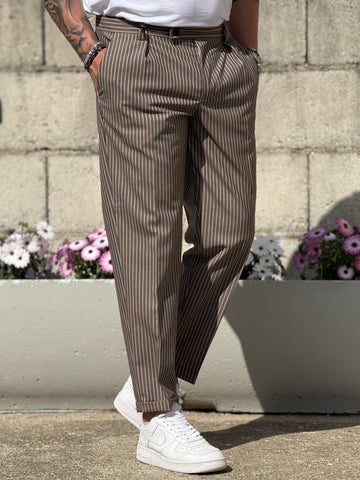 Pantalone maiori gessato grigio   147 frains