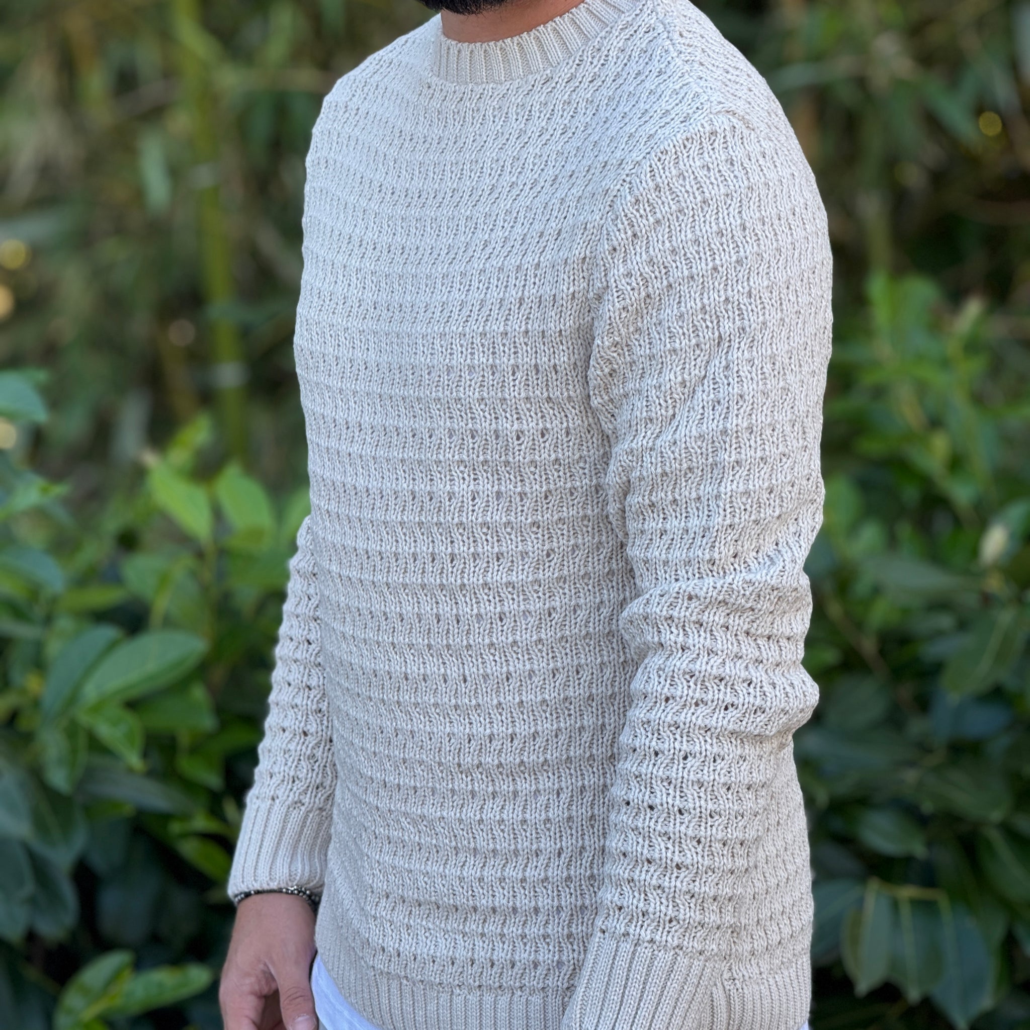 Pullover trama regular beige new job brand