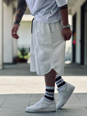Bermuda stondato bianco new job brand