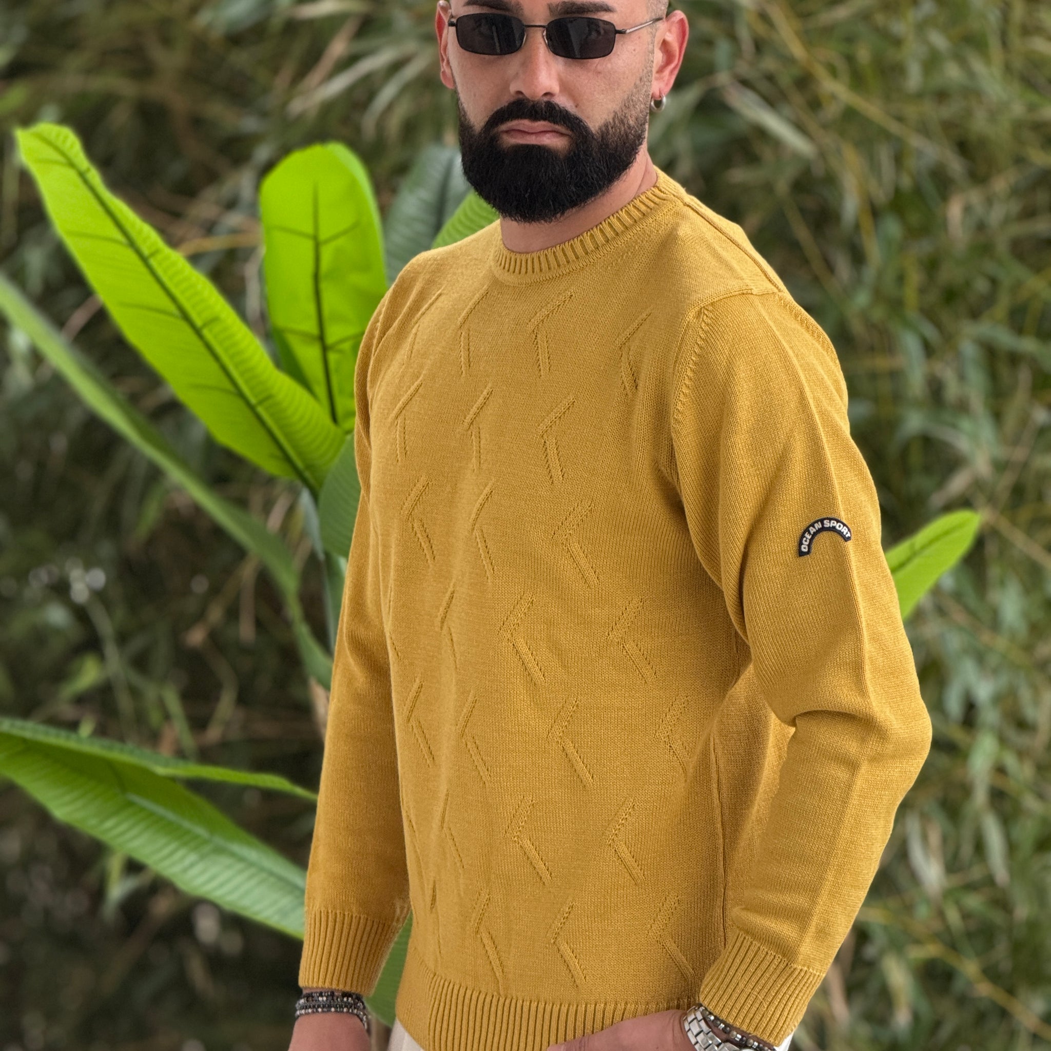 Pullover ocean senape