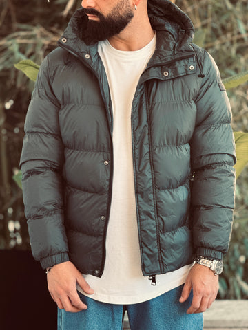 Bomber cappuccio verde new job brand