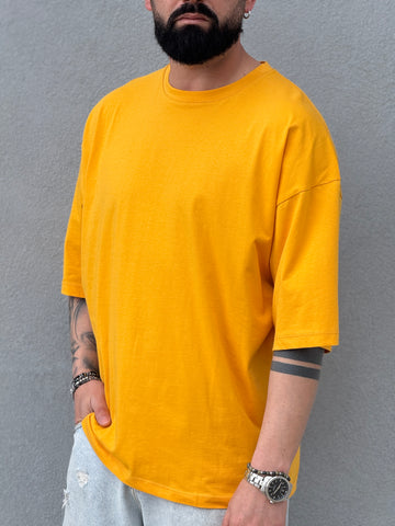 Shirt gialla 199 over manica 3/4