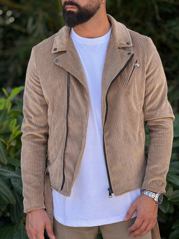 Chiodo velvet velluto beige  new Job Brand