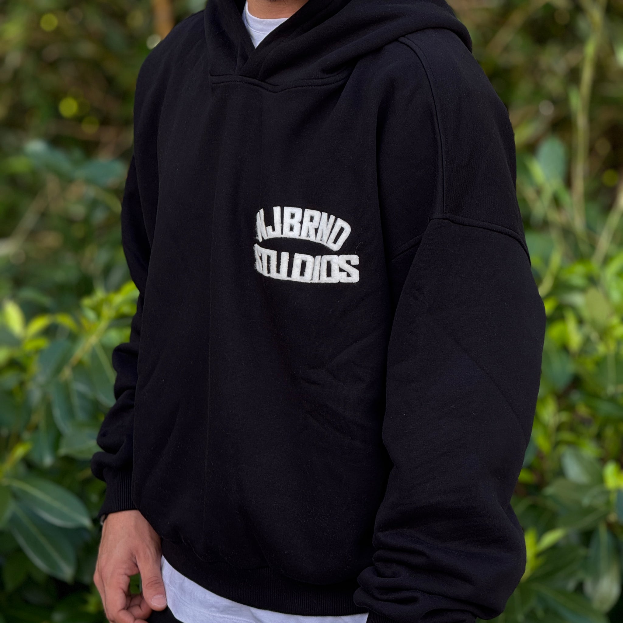Felpa oversize cappuccio  studios nera new job brand