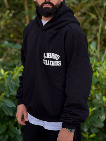 Felpa oversize cappuccio  studios nera new job brand