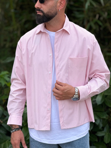 Camicia Rigata Rosa New Job Brand
