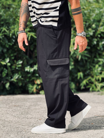 Pantalone Stromboli cargo nero  new job brand