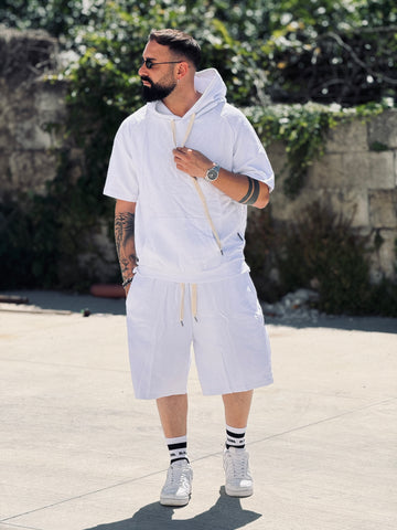 Coordinato spugna bianco new job brand