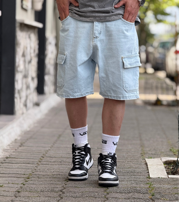 BERMUDA JEANS CARGO LAVAGGIO CHIARO NEW JOB BRAND