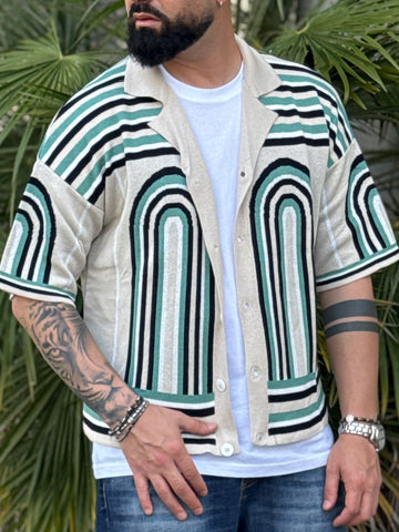 Cardigan Over effetto ottico New Job Brand