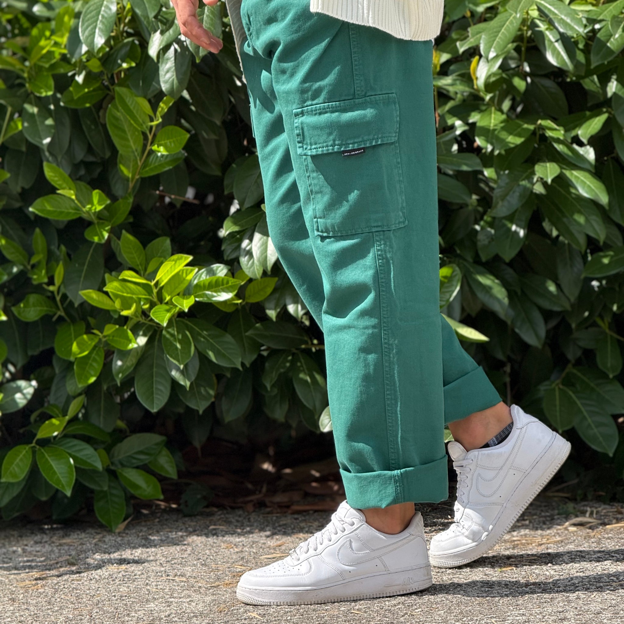 Jeans cargo/piegone verde New Job Brand