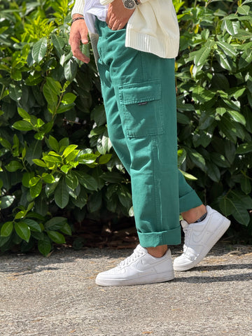 Jeans cargo/piegone verde New Job Brand