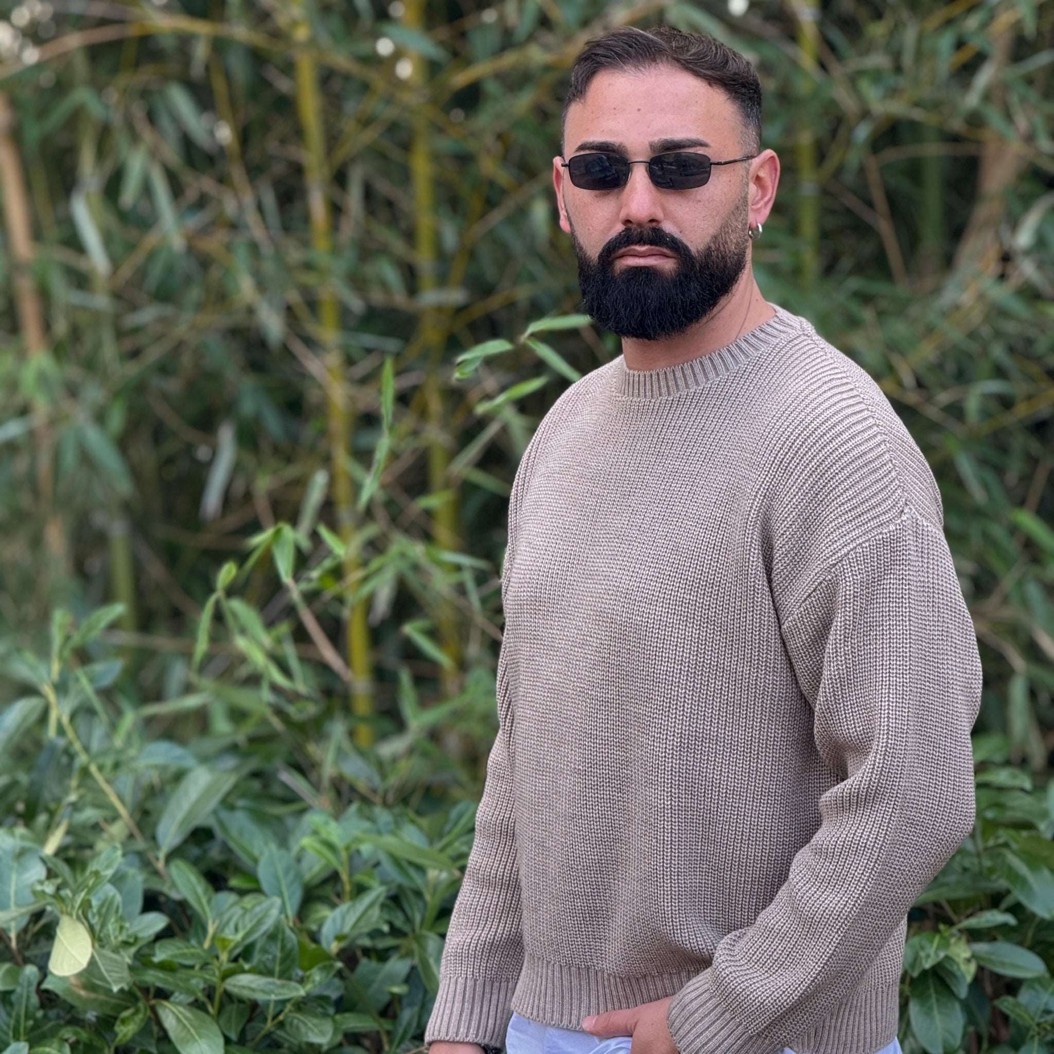 Pullover costina cropped beige new job brand