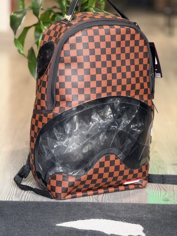 zaino "clear rubber sharks in paris" marrone
