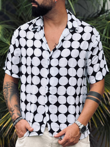 Camicia fantasia mezza nera New Job Brand