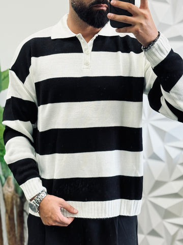 MAGLIONCINO POLO OVER RIGA NEW JOB BRAND