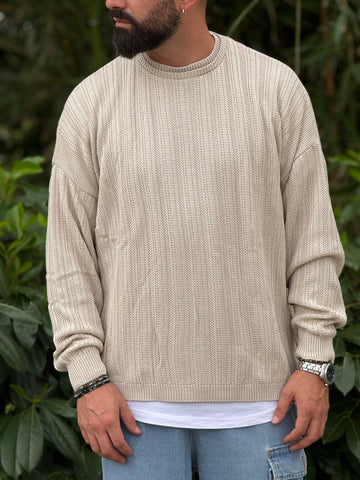 Pullover oversize beige new job brand