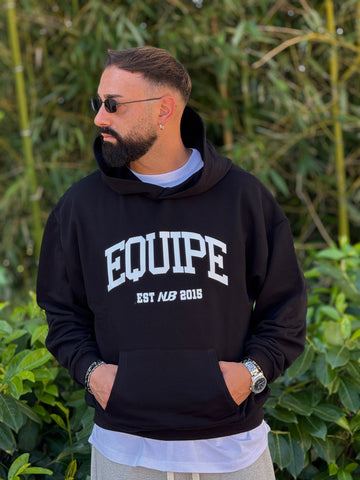 Felpa oversize  equipe nera new job brand