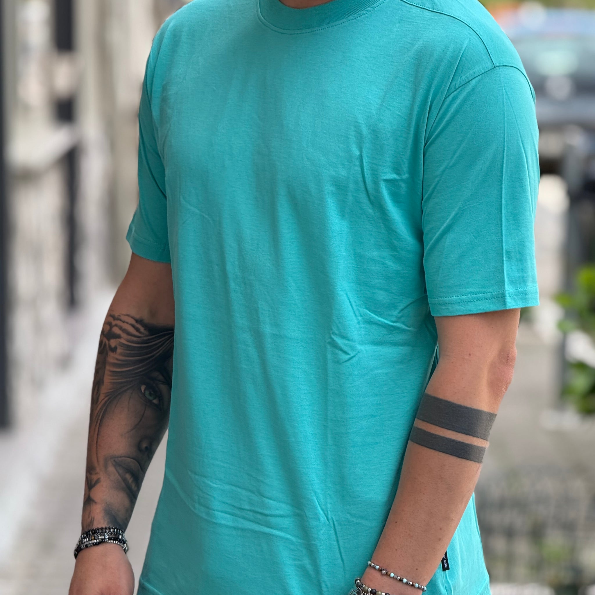 SHIRT MEZZOCOLLO ACQUAMARINA NEW JOB BRAND