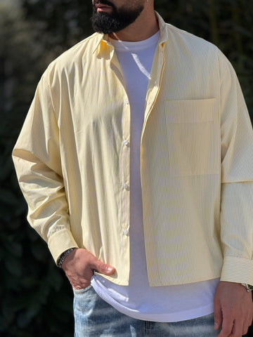 Camicia Rigata In Giallo New Job Brand