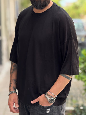 SHIRT OVERSIZE IN FILO NERO  NEW JOB BRAND