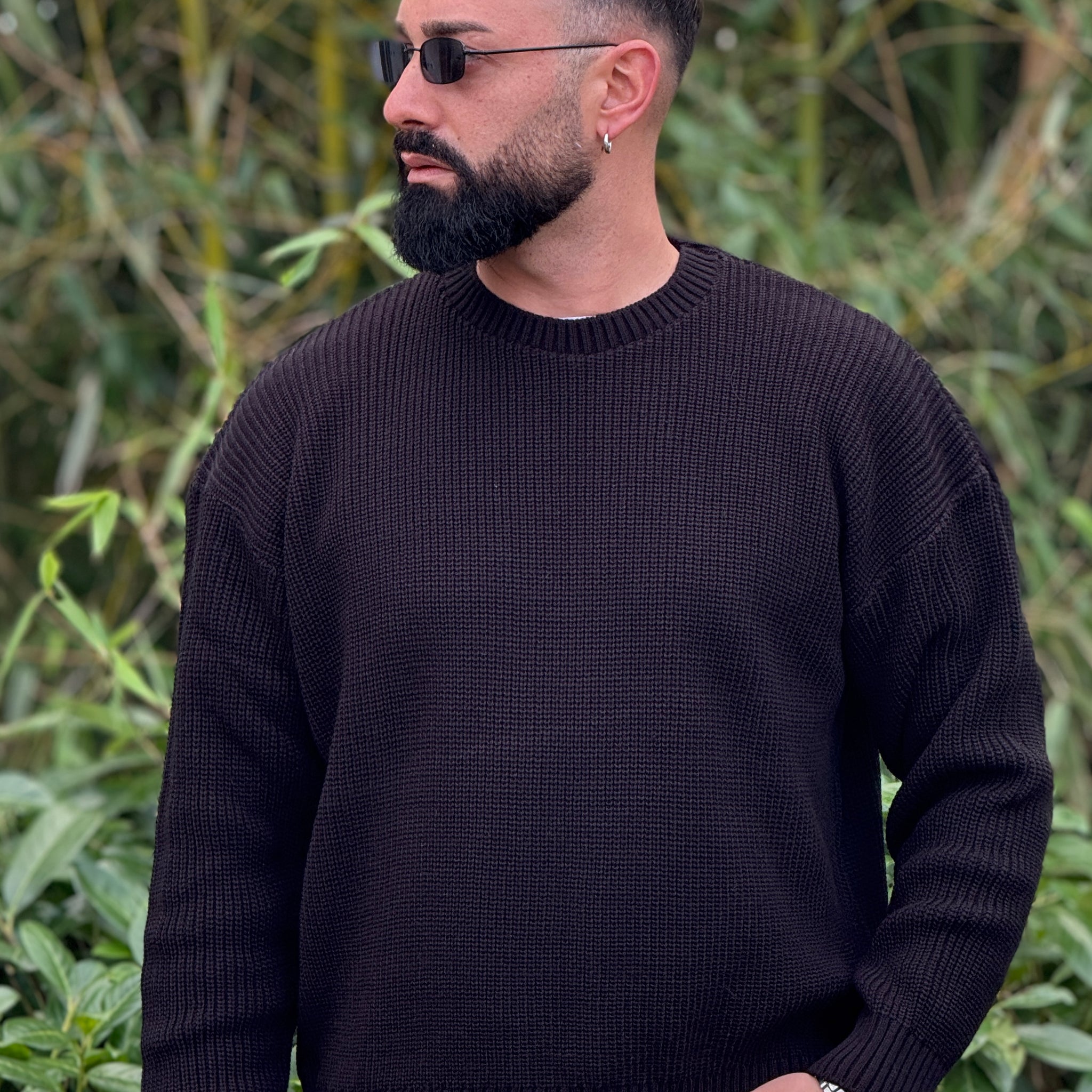 Pullover costina cropped nero new job brand