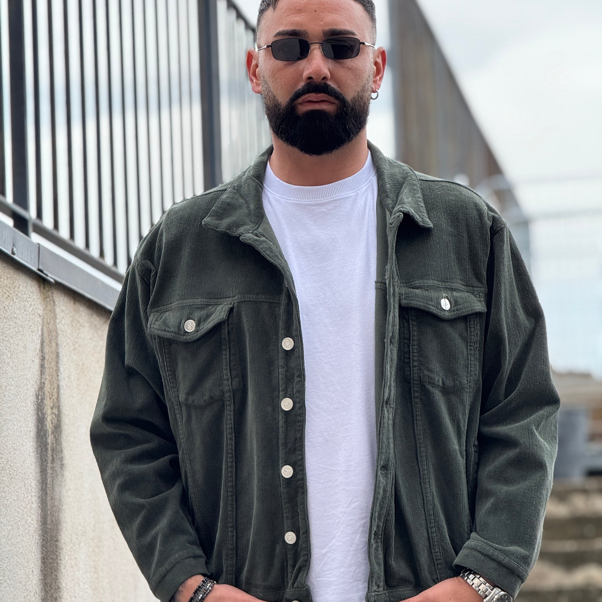 Jacket velvet verde New Job Brand