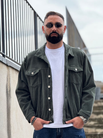 Jacket velvet verde New Job Brand