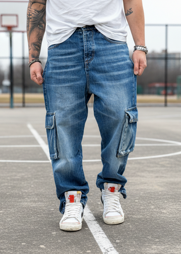 Jeans cargo con spacco  new job brand