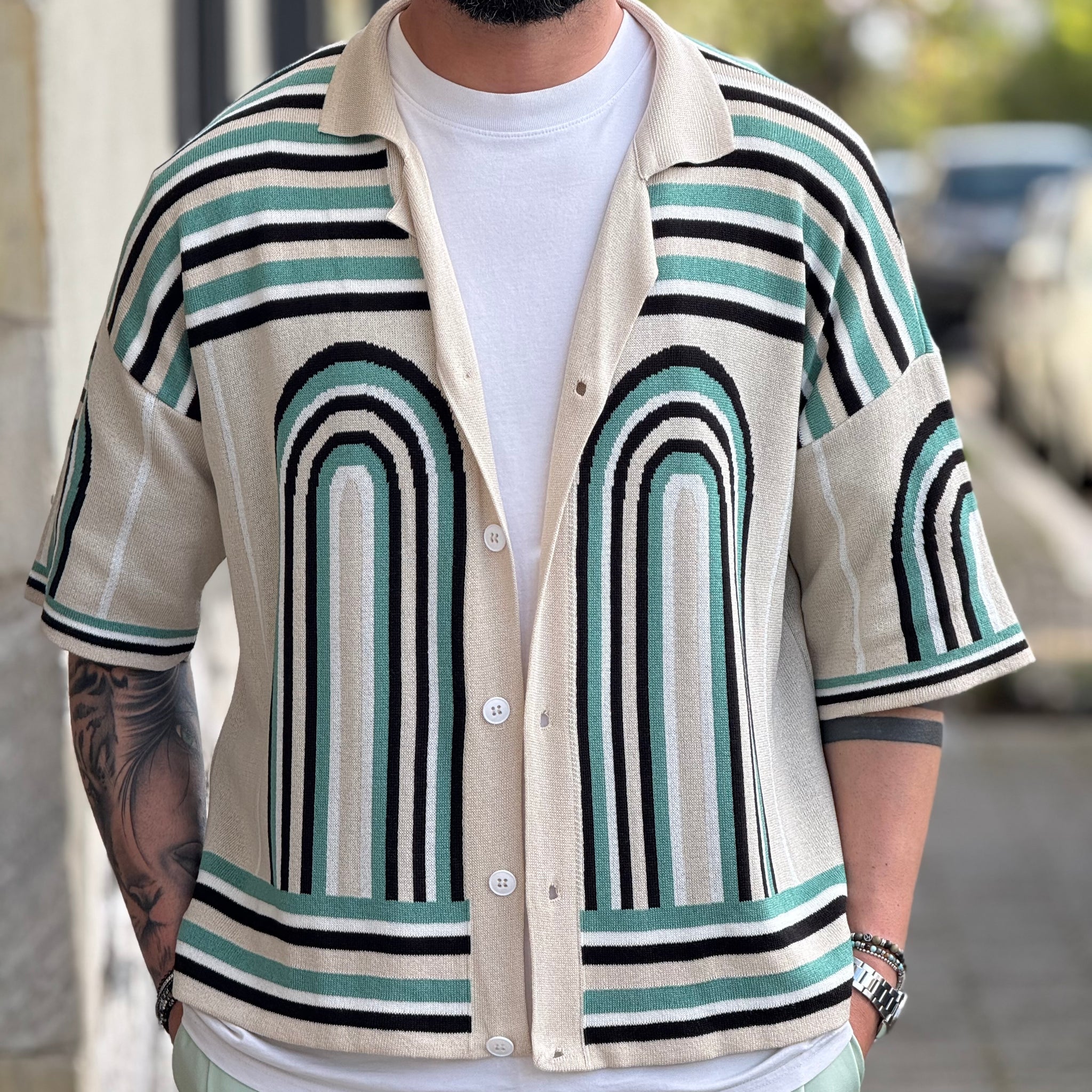 Cardigan Over Base Beige New Job Brand