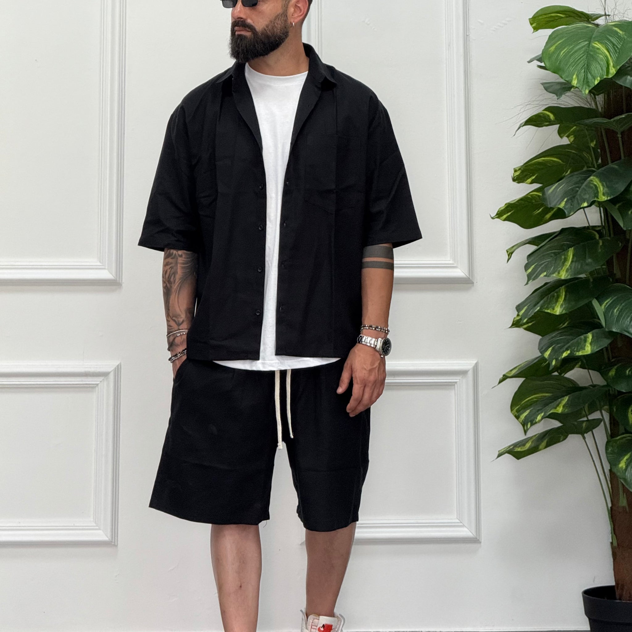 Coordinato IN LINO Nero NEW Job Brand