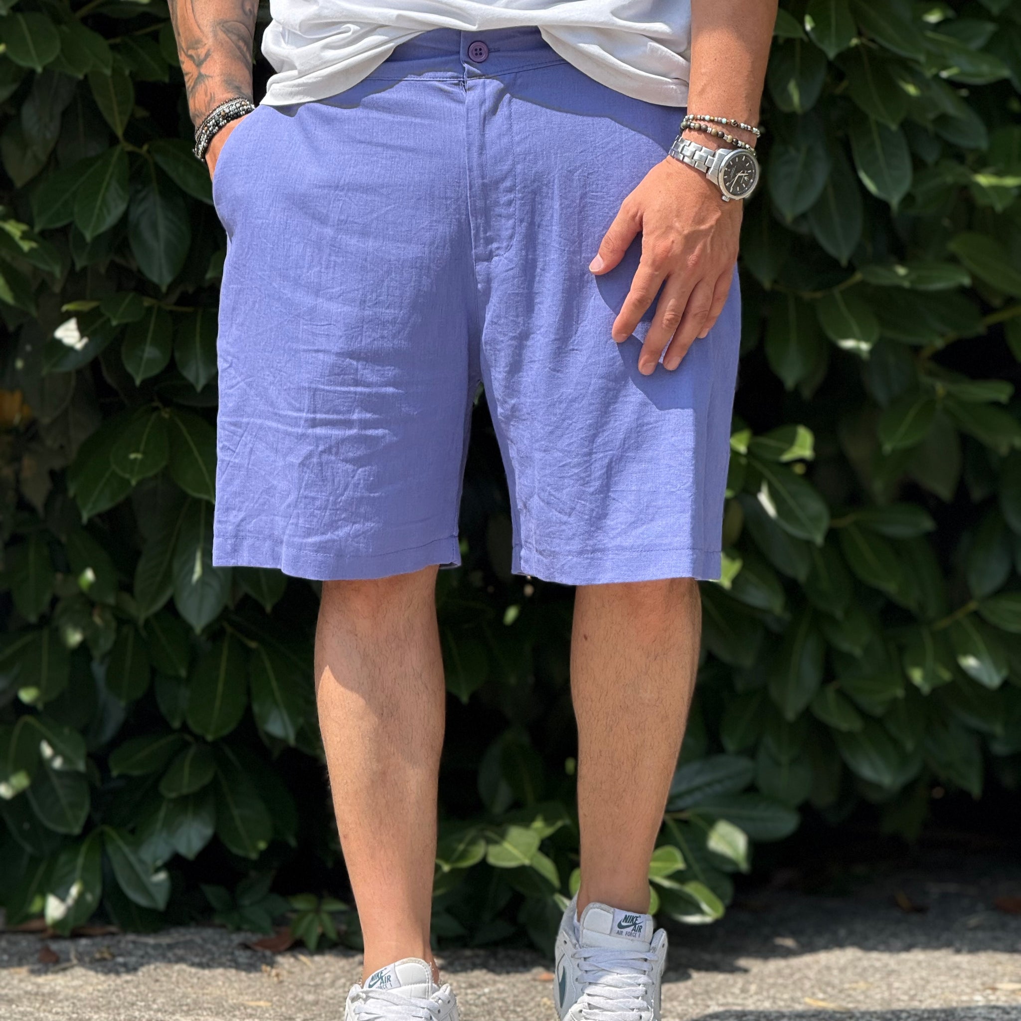 BERMUDA LINO LILLA  NEW JOB BRAND