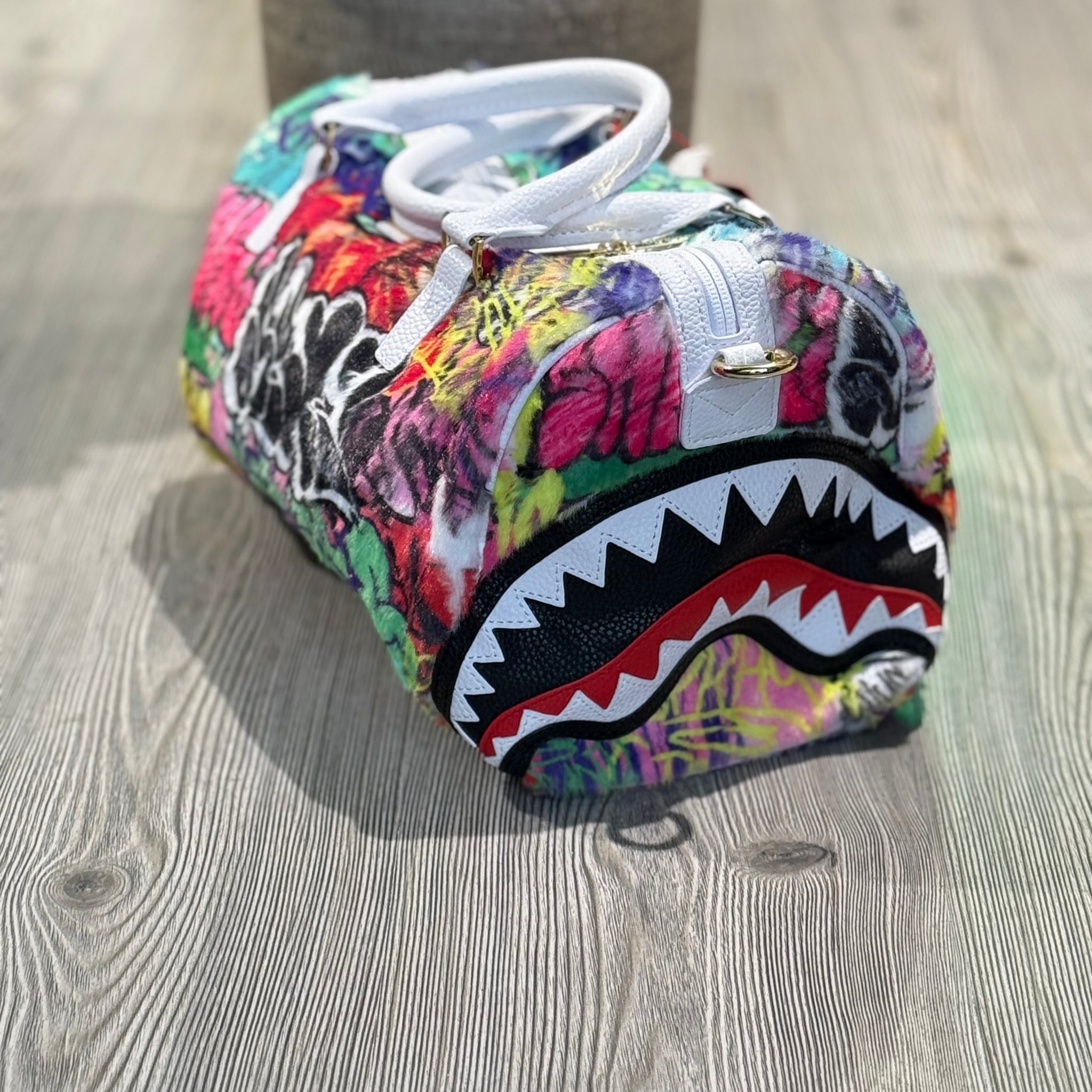 bauletto sprayground peluche grafit