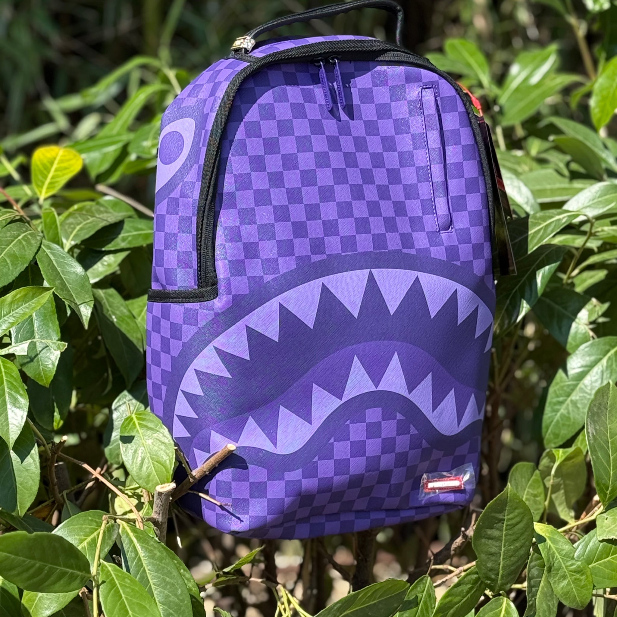 Sprayground zaino purple shark sharks in paris dlxsv 910B7645NSZ pvc lilla