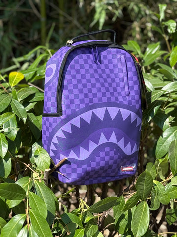 Sprayground zaino purple shark sharks in paris dlxsv 910B7645NSZ pvc lilla