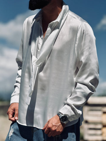 Camicia Limited cravatta in viscosa lucida New Job Brand