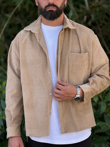 Camicia velluto camel new job brand